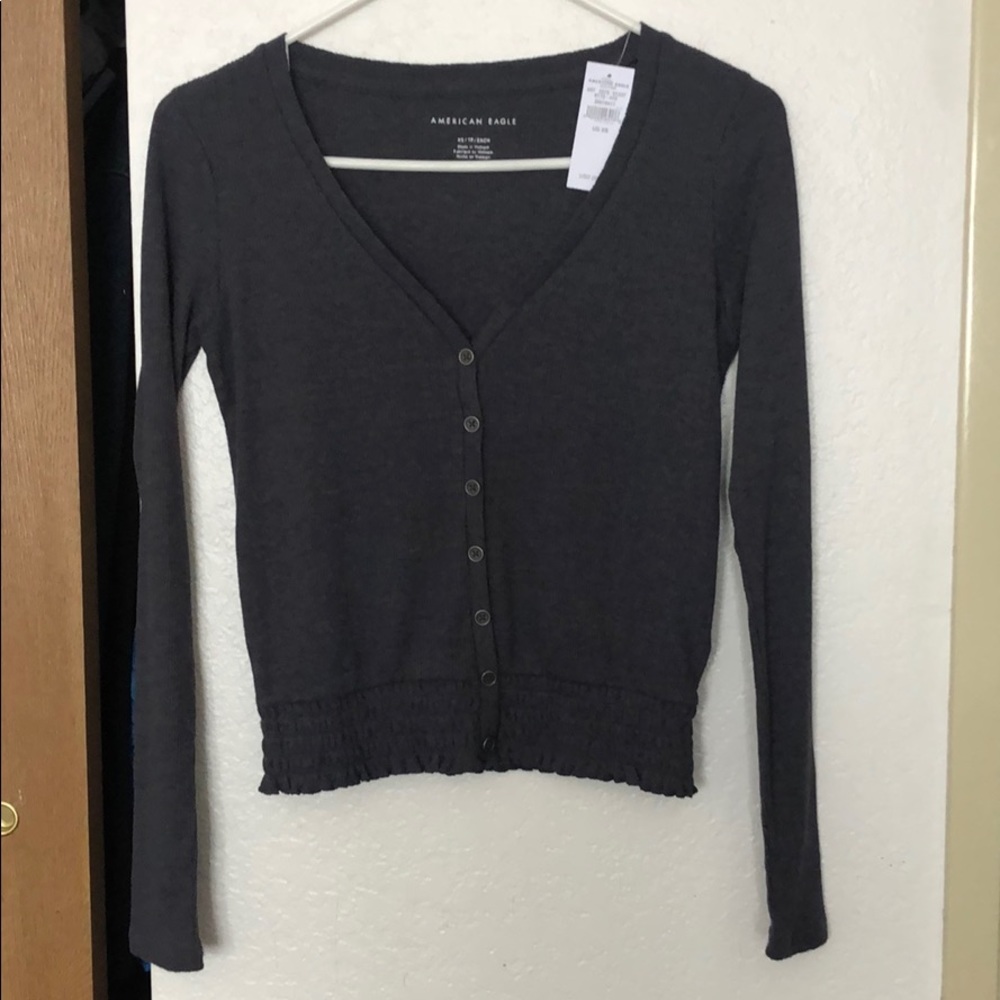 Long sleeve navy top